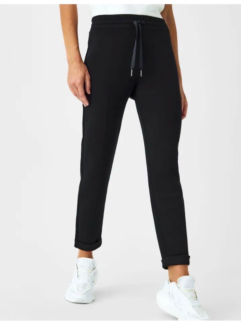 SPANX Black SPANX AirEssentials Tapered Pants Sz L Loungewear Comfy Travel